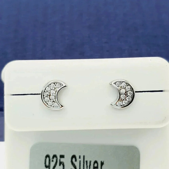 "#925 Sterling Silver CZ Stud Earrings for Women/Girl, US925P1023 - Picture 6 of 11